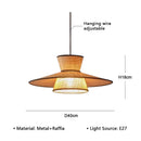 Axyaa Rattan Chandelier: Japan Style Retro Pendant Light for Home Decor