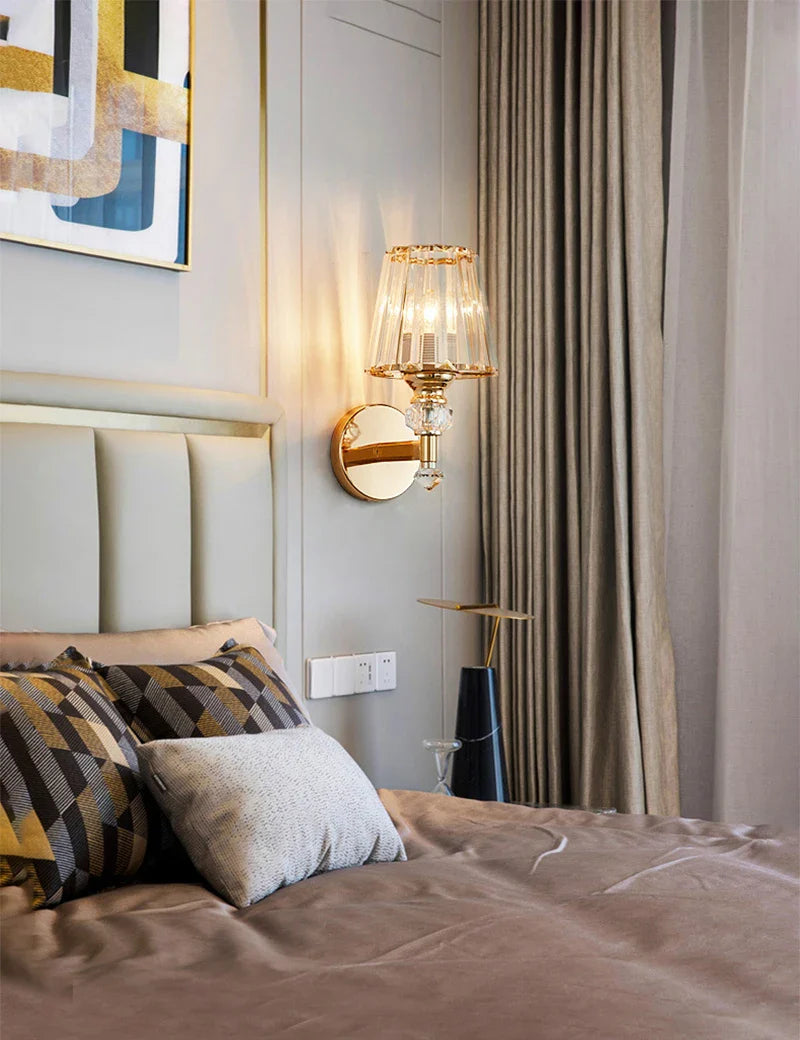 Luxury Glass Shade Wall Lamp by Axyaa - Modern Minimalist Lighting for Home Decor