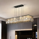 Axyaa Crystal Stair Chandelier: Modern LED Ceiling Light for Living Room