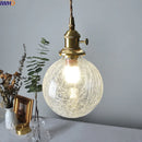 Axyaa Modern Copper Glass LED Pendant Light for Home Decor