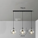 Axyaa Nordic Smoke Gray Glass Pendant Light Chandelier