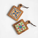 Axyaa Vintage Wood Dining Mat - Heat Resistant Kitchen Table Pot Mat