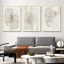 Modern Geometry Marble Gold Line Canvas Art Print by Axyaa