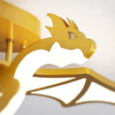 Axyaa Nordic Dragon LED Chandelier: Creative Bedroom & Study Ceiling Light