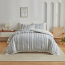 Bohemian Tassel Stripes Duvet Set by Axyaa - Queen Size Comforter Cover