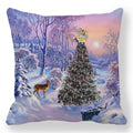 Axyaa Santa Print Pillowcase for Christmas and New Year Decor