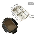 Axyaa Stainless Steel Divided Lunch Box with Compartments