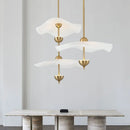 Axyaa Modern LED Chandelier Lotus Leaf Gold Lustre Pendant Light