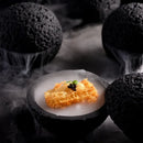 Axya Volcano Stone Soup Bowls Black Tableware Planet Bowl Disk Smoked Bowl
