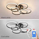 Axyaa Smart Ring LED Ceiling Chandelier, APP Dimmable, Modern Living Room Bedroom Light