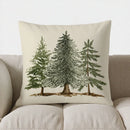 Axyaa Green & White Flower Pattern Pillow Cover for Sofa, Bedroom, Car