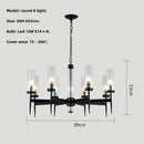 Axyaa Gold Metal Glass Pendant Light with LED, Chain Hanging Lamp for Modern Living Room