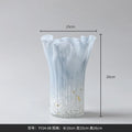 Axyaa Golden Trumpet Ceramic Flower Vase for Home Decoration and Flower Arrangement