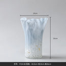 Axyaa Golden Trumpet Ceramic Flower Vase for Home Decoration and Flower Arrangement