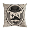 Axyaa Cartoon Dog Linen Pillow Case 45*45cm