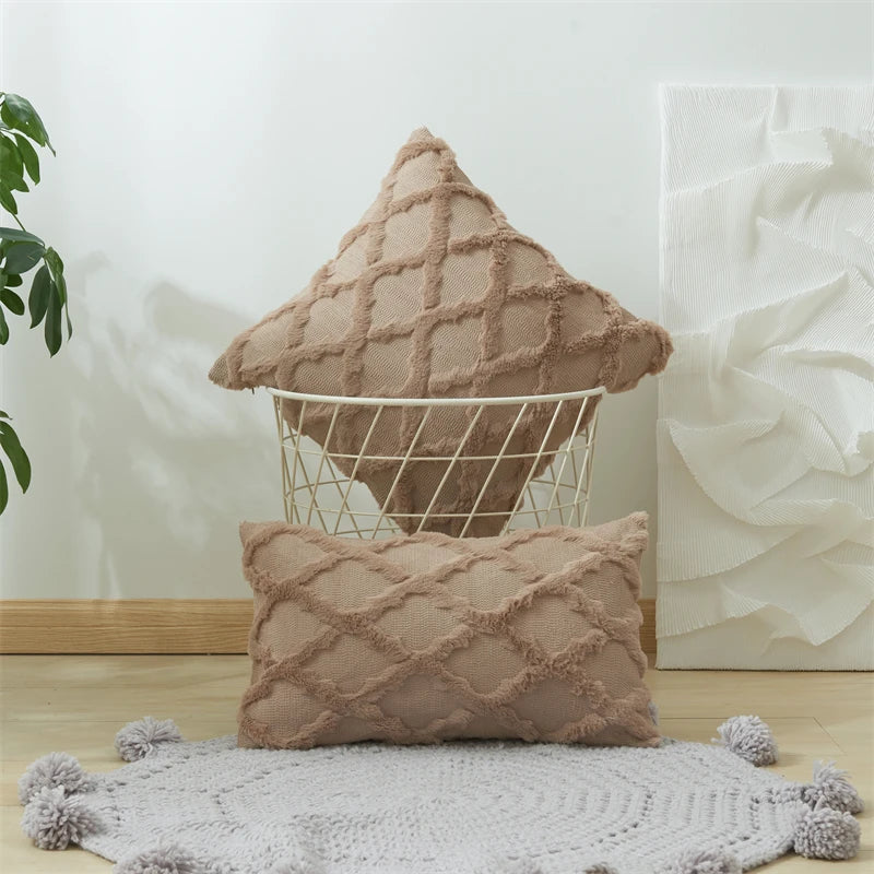 Axyaa Short Plush Pillow Cover Set for Stylish Home Décor