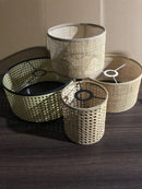 Axya Hexagonal Grid Rattan Lamp Shade for E27 Table Lamp Chandelier