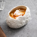 Axya Irregular Rock Texture Ceramic Dessert Bowl for Molecular Cuisine Specialty Tableware