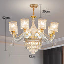 Axyaa Luxury Crystal Chandelier Pendant Light for Living & Dining Room