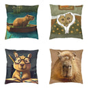 Axyaa Capybara Home Cushion Cover - Nordic Throw Pillow Cover