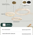 Axyaa Spanish Marble Round Chandelier for Living Dining Loft Bedroom