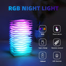Axyaa RGB Wave Shape Mood Desk Lamp: Touch/Remote Control Dimming for Bedroom & Living Room