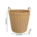 Axyaa Woven Rattan-Style Foldable Laundry Basket & Toys Storage Home Decor