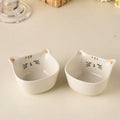 Axyaa Ceramic Cat Sauce Bowl, Mini Flavored Dishes & Dessert Bowl Set