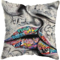 Axyaa Graffiti Street Art Pillow Covers - Home Decoration Lions David Lips Cover