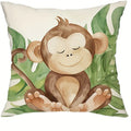 Axyaa Jungle Animal Pattern Printed Pillowcase for Home Decoration