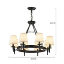 Axyaa American Country Retro Fabric Chandelier for Living Dining Room Home Decor