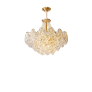 Axyaa Pearl Glass Rose Chandelier - Elegant French Design for Living Room, Bedroom, Dining Room