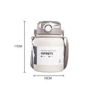 Axyaa Stainless Steel Thermo Bottle With Straw - Vacuum Insulated Hot Cold Thermos Cup Tumbler