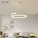 Axyaa Spiral Chandelier: Modern Dimmable Round Ceiling Light in Black/White