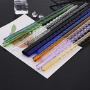 Axyaa Pink Glass Straw Set of 10 - Reusable Eco-Friendly Bubble Tea Smoothie Straws