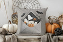 Axyaa Halloween Envelope Pillow Cover with Ghosts & Pumpkins, for Sofa, Bedroom, Car