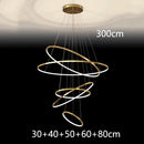 Axyaa Rings Chandelier Pendant Light for Staircase Living Dining Kitchen
