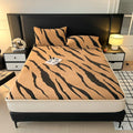 Axyaa Waterproof Cotton Jacquard Fitted Sheet with Striped Print