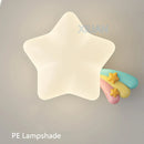 Axyaa Animal Bear Rabbit White Star Wall Lamp for Children's Bedroom