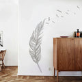 Axyaa Carved Feather Wall Stickers - Home Decor Self Adhesive Living Room Decals