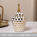 Axyaa Ceramic Vase: Electroplated Tall General Storage Jar Ornaments