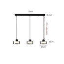 Axyaa Smoke Grey Glass Pendant Lamps for Kitchen Dining Table Light - Hanging Light for Living Room and Bedroom
