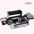 Axyaa Portable Makeup Organizer Box with Lock and 4 Trays
