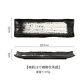 Axyaa Ceramic Sushi Sashimi Plate Set - Hotel Quality Saury Long Square