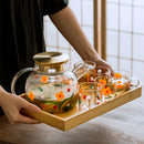 Axyaa Glass Teapot Infuser Large Capacity Heat Resistant Flower Tea Pot