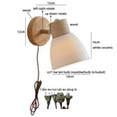 White Pumpkin LED Wall Sconce Light Axyaa Cream Style Bedside Wall Lamp