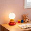 Colorful Axyaa LED Ceramic Table Lamp for Bedroom Desk - Moon Stromatolite Mood Light