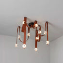 Axyaa Marble Designer Belt Pendant Light: Dimmable Luxury Chandelier