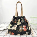 Axyaa Canvas Bento Box Handbag for On-the-Go Meals and Snacks