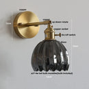 Axyaa Vintage Clear Glass Wall Lamp Sconce, Up Down Rotate LED Lights